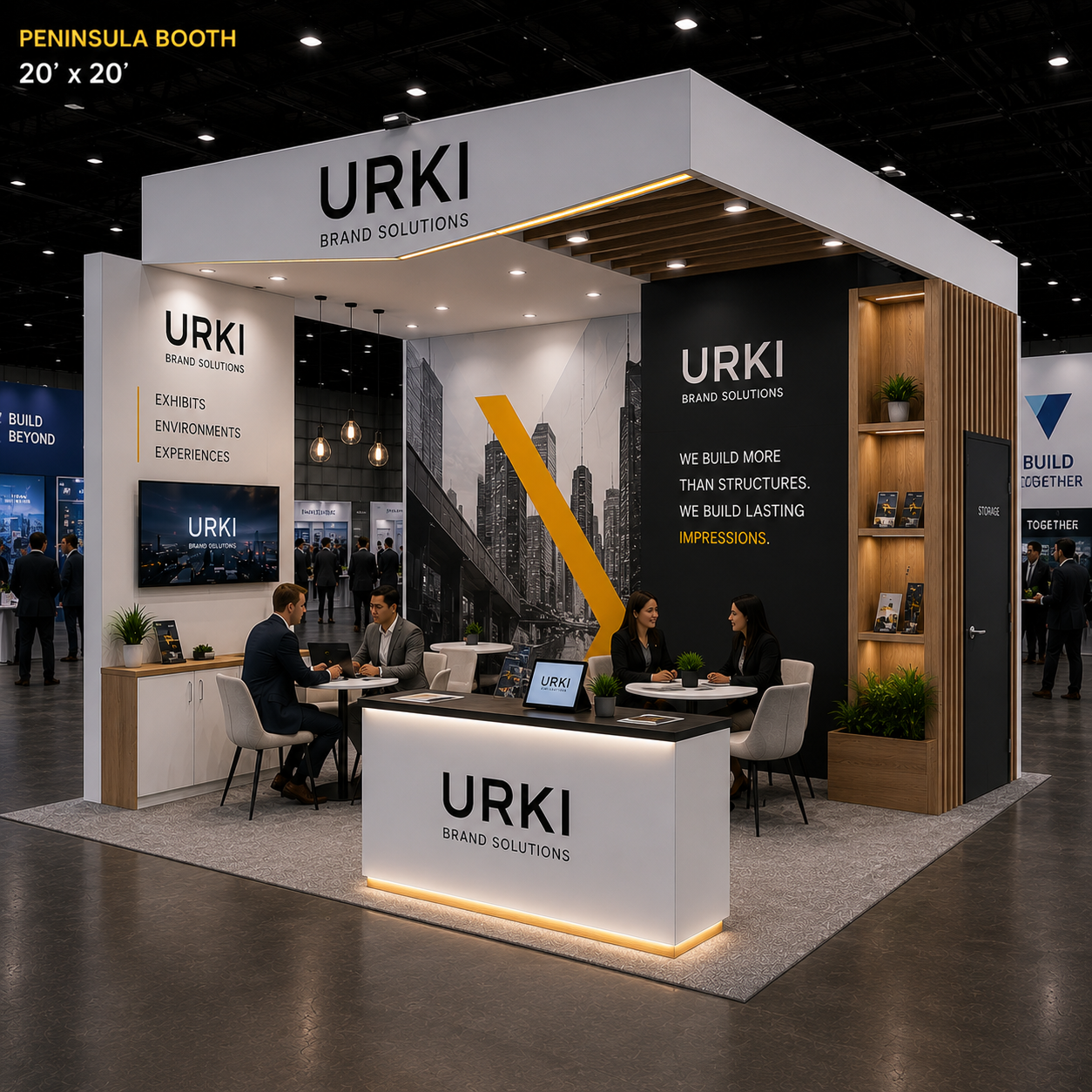 Peninsula trade show booth, 20' x 20'